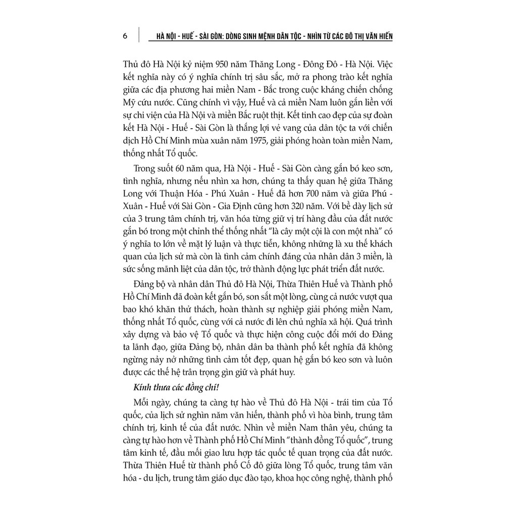 Sách - Hà Nội - Huế - Sài Gòn: Dòng Sinh Mệnh Dân Tộc Nhìn Từ Các Đô Thị Văn Hiến (Bìa Cứng)