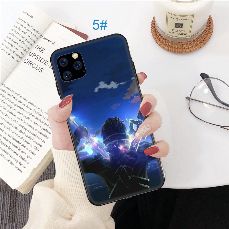 Ốp điện thoại in hình Sword Art Online cho iPhone 5 5s Se 6 6S 7 8 Plus X XR Xs Max