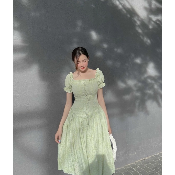 [HÀNG THIẾT KẾ CAO CẤP] Đầm Maxi Hoa Đan Dây Trễ Vai Mặc Đươc 2 Kiểu Đi Biển / Du Lịch Dễ Thương Form Dài