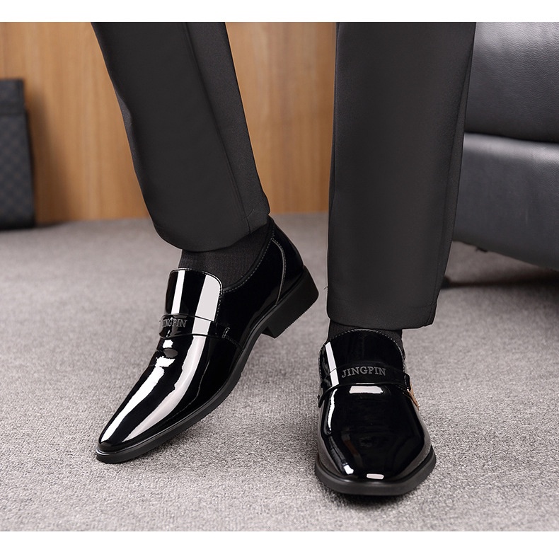 Giày nam da bóng công sở thời trang Hàn Quốc ngày cưới GDN063