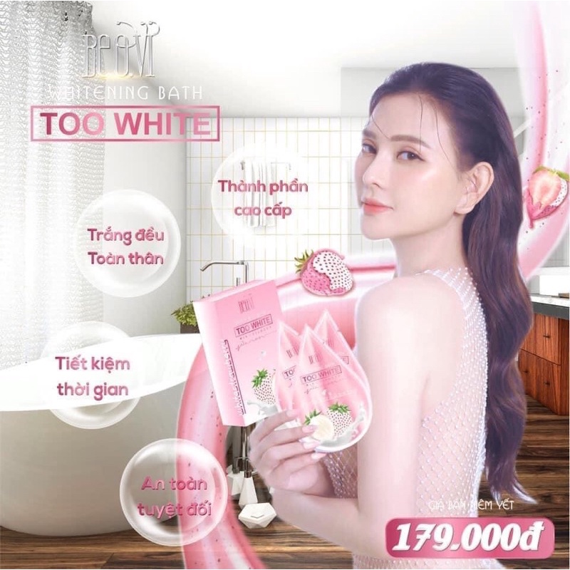 [CHÍNH HÃNG] TẮM TRẮNG BEOVI TOO WHITE SỮA NON DÂU TÂY CEO THU THUỶ, TRẮNG DA, TRẮNG DA AN TOÀN, DA MỀM MỊN TRẮNG SÁNG | BigBuy360 - bigbuy360.vn