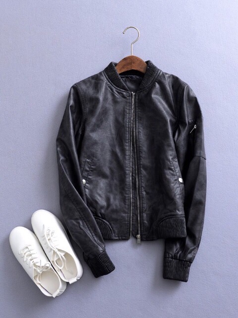 Áo khoác boomber da