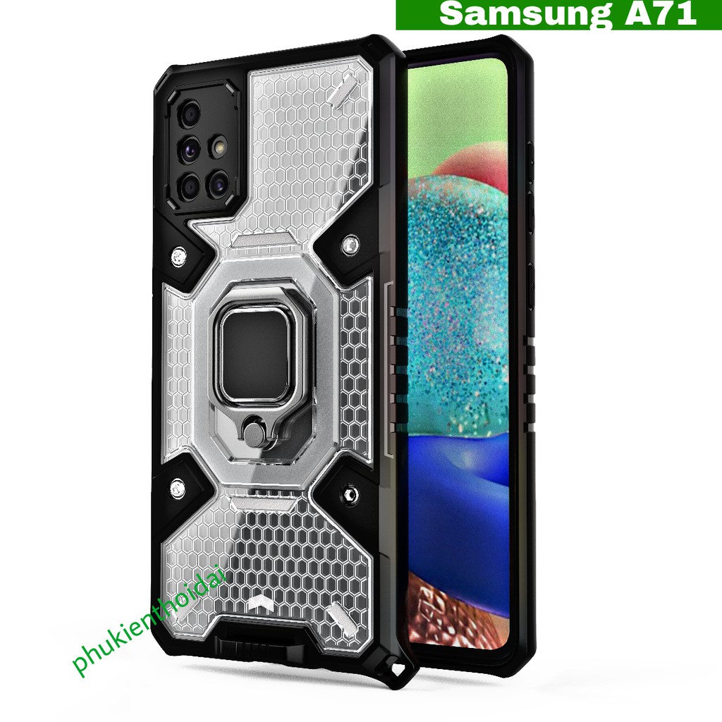 ( SIÊU ĐẸP ) ỐP SAMSUNG A71 TỔ ONG NHẪN IRING KIỂU DÁNG UAG THỜI TRANG CHỐNG SỐC