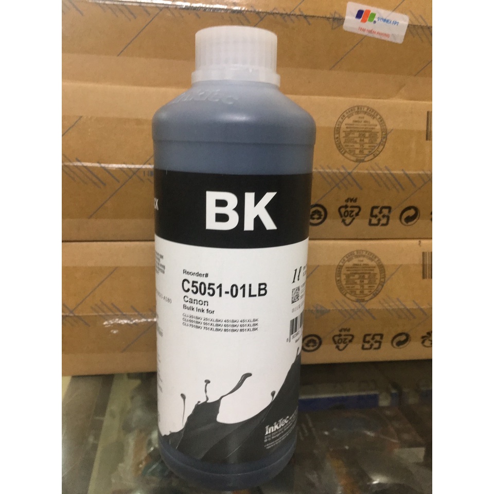 Mực in InkTec Hàn Quốc 1 Lít dùng cho tất cả máy in phun màu Canon - HP