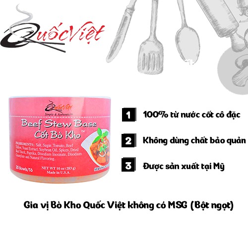 Gia Vị Nấu Bò Kho (Bò Sốt Vang) Cốt Quốc Việt 300g - Nhập Khẩu USA