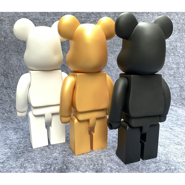 Đồ chơi mô hình gấu bearbrick 400% màu trắng phong cách Nhật Bản