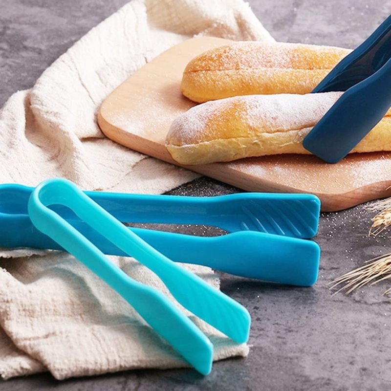 Set 3 cái kẹp lưỡi gắp thức ăn PP silicone chống trượt tiện lợi