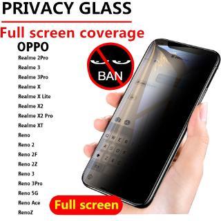 Kính cường lực chống gián điệp / OPPO Realme 2 3 5 5I 5S X X2 Lite Pro / OPPO Reno 2 2F 3 ACE Z Realeme C11 C15 Bảo vệ màn hình riêng tư