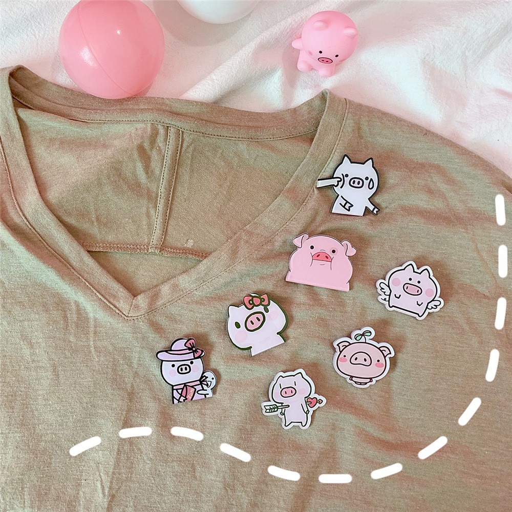 Huy Hiệu Cài Áo và Balo Hình Chú Heo Lợn Dễ Thương