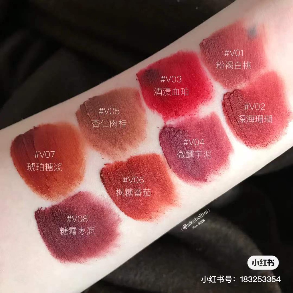 Joocyee Son môi Amber Tortoise chống thấm nước lâu trôi màu đỏ nâu lipmatte son kem lì | BigBuy360 - bigbuy360.vn