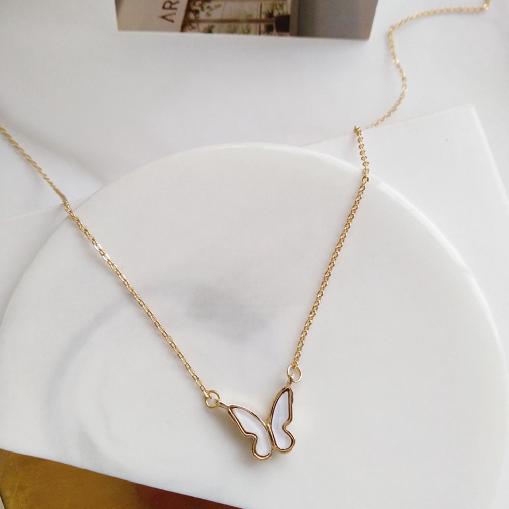 Dây chuyên hợp kim mặt hình bươm bướm xinh xắn cho nữ