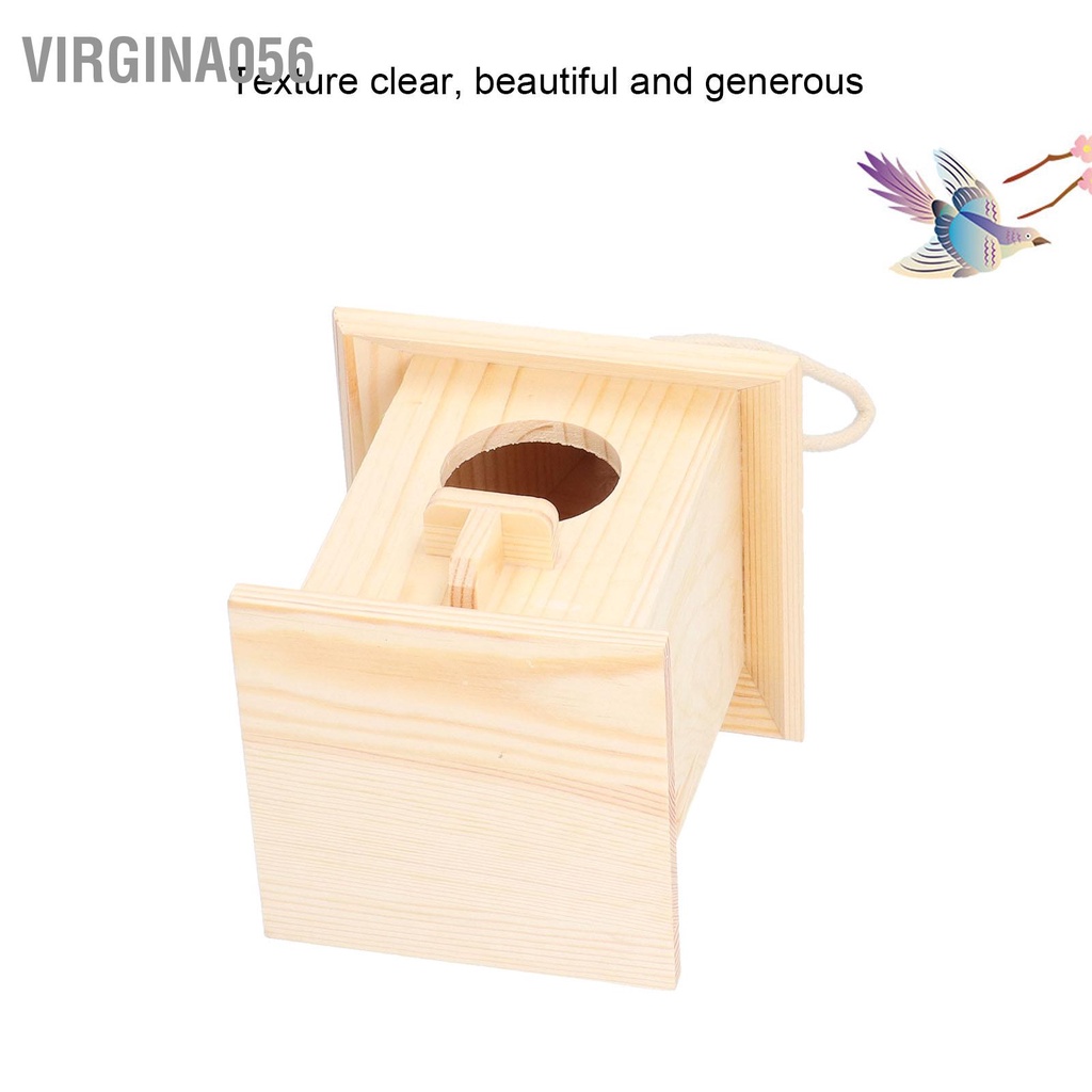 Có thể bán buôn Nhà nuôi chim bằng gỗ có dây treo bền cho sân vườn Sân cửa sổ Virgina056 Hàng giao ngay