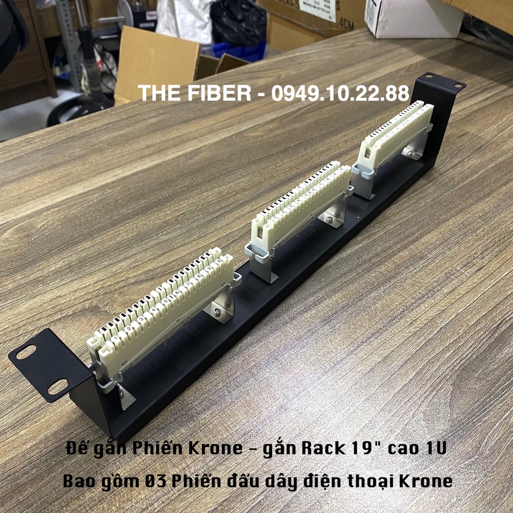 Đế gắn phiến Krone gắn Rack 19" cao 1U