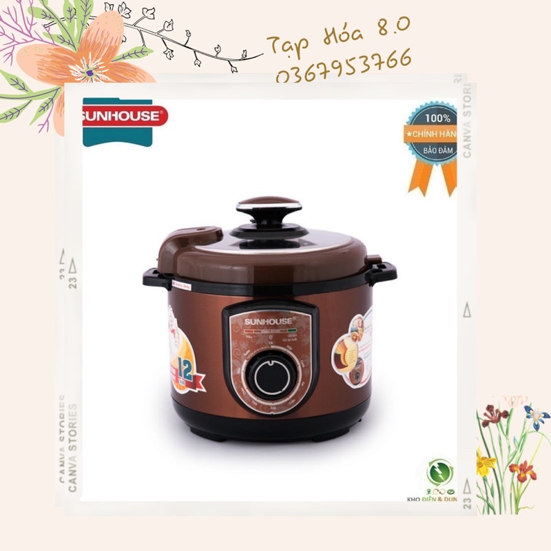 Nồi đa năng. Nồi áp suất điện SHD1550 sunhouse( nấu cơm, hầm xương, nấu cháo trong vòng nốt nhạc)