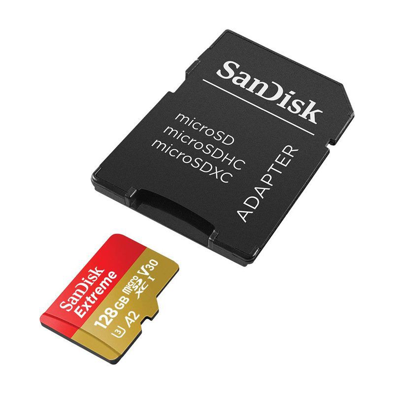 Thẻ nhớ MicroSDXC SanDisk Extreme A2 - 128GB V30 U3 4K Class 10 UHS-I 160MB/s (SDSQXA1-128G-GN6MA) | WebRaoVat - webraovat.net.vn