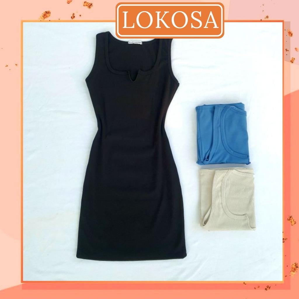 Đầm Ôm Body LOKIOSA Váy 2 Dây Body Dáng Ôm Sexy Thiết Kế Vải Thun Đi Dự Tiệc Đi Chơi Sang Chảnh VDE021