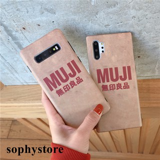 Ốp điện thoại họa tiết muji cho samsung s8 s9 s10 plus note 8 note 9 note 10 plus