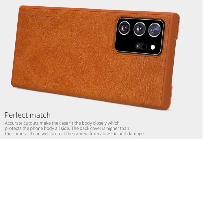 Bao da xịn Nillkin QIN hàng da thật cho điện thoại Samsung Galaxy Note 20,Samsung Galaxy Note 20 Ultra