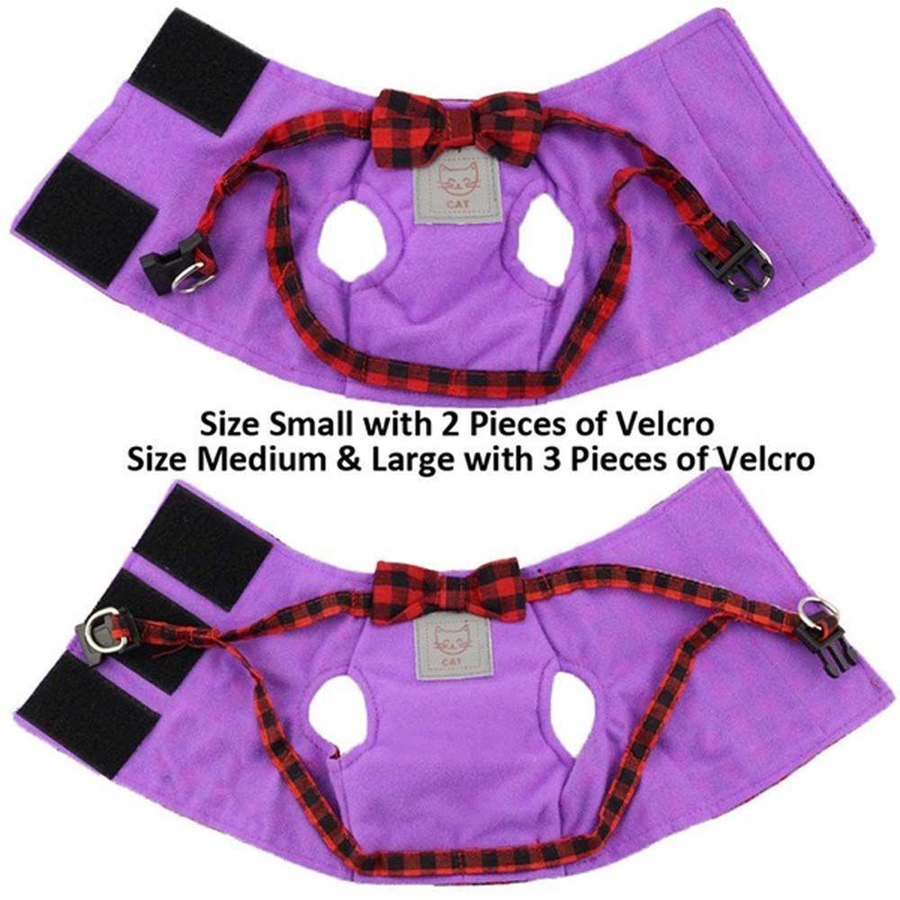 Bộ Áo Vest + Dây Dắt Dắt Mèo Đi Dạo Đính Nơ Xinh Xắn