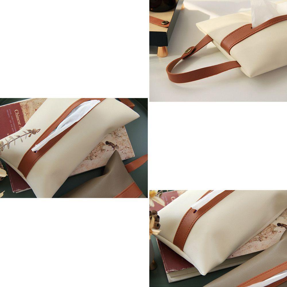 Hộp Đựng Khăn Giấy Trên Xe Hơi Bằng Da Pu Có Khóa Kéo Hiệu Kat1