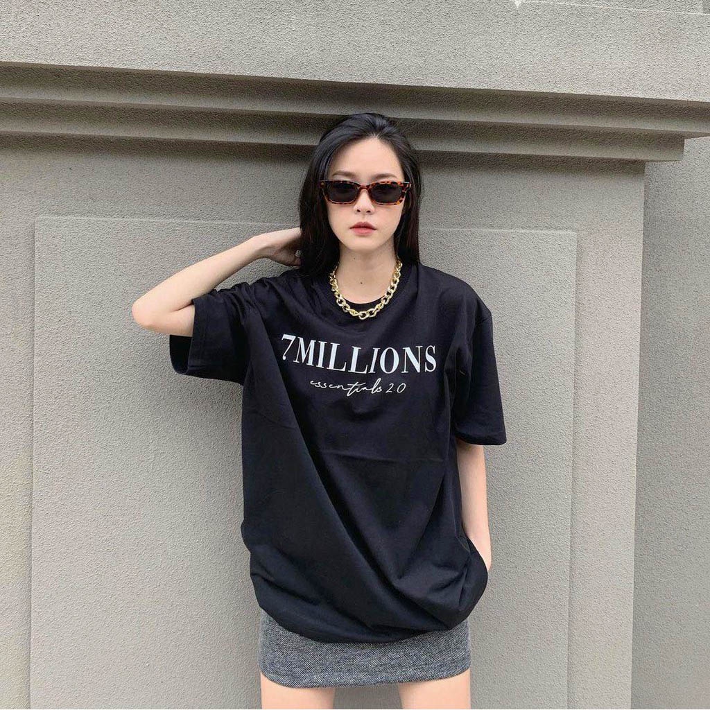 Áo Thun Nam Nữ 7MILLIONS ESSENTIAL 2.0 Unisex - Kiểu áo phông nữ nam form rộng tay lỡ Ulzzang - Leevin Store