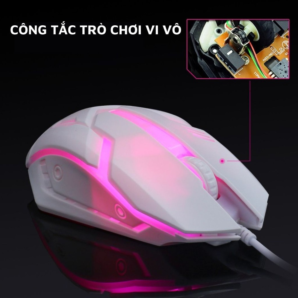 Chuột máy tính có dây Led C05 đèn 7 màu, Mouse Gaming Chơi Game, Dùng Văn Phòng Cực Tốt, Chuột Laptop - Memotop