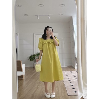 [ CRUSHH STUDIO - ẢNH CHÍNH CHỦ ] D05 - Đầm suông bèo xanh bơ