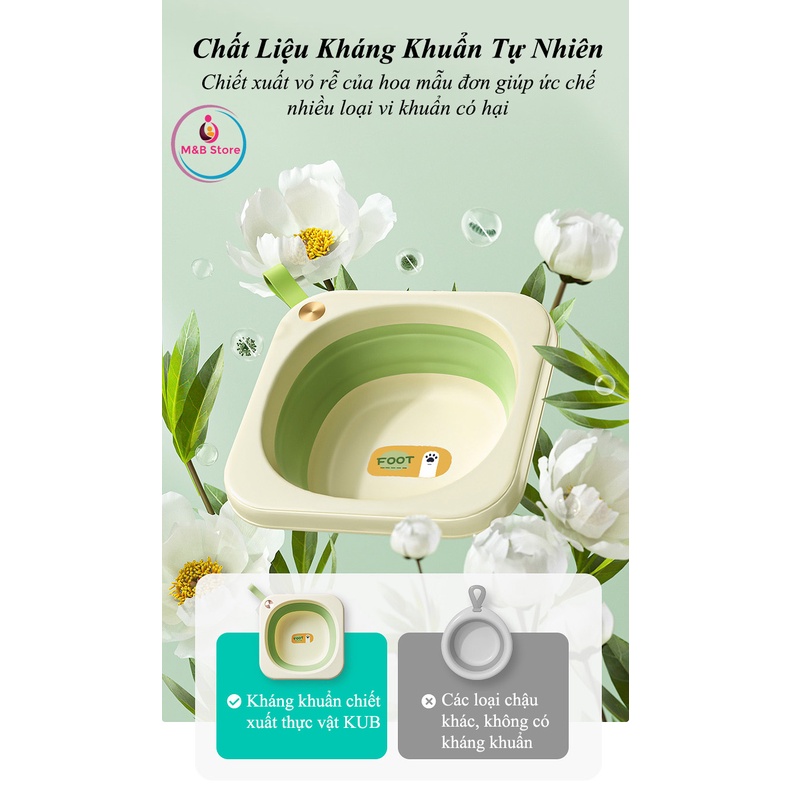 Chậu Rửa Mặt Gấp Gọn Kháng Khuẩn, Nhựa PP - KUB