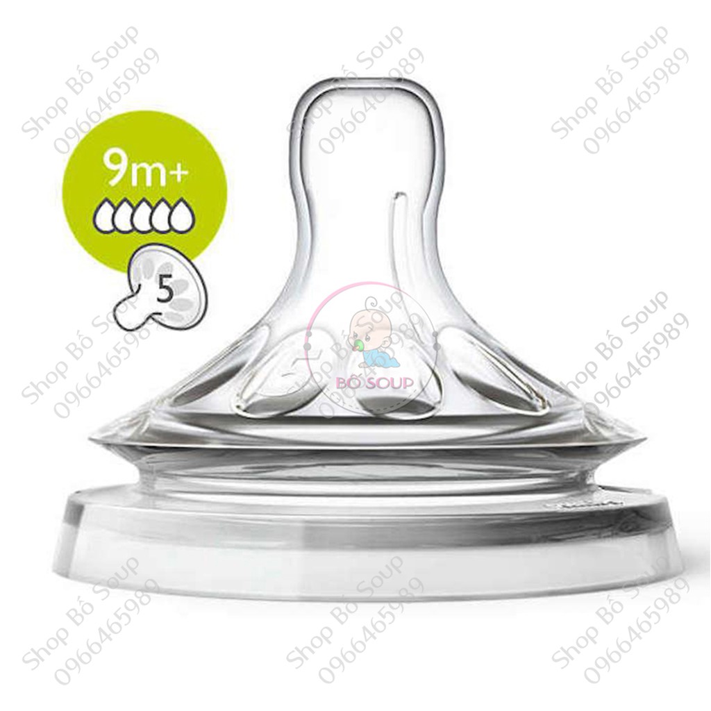 Núm Ti Philips Avent Natural Cổ Rộng Đủ Size 0-5 Cam Kết Chính Hãng