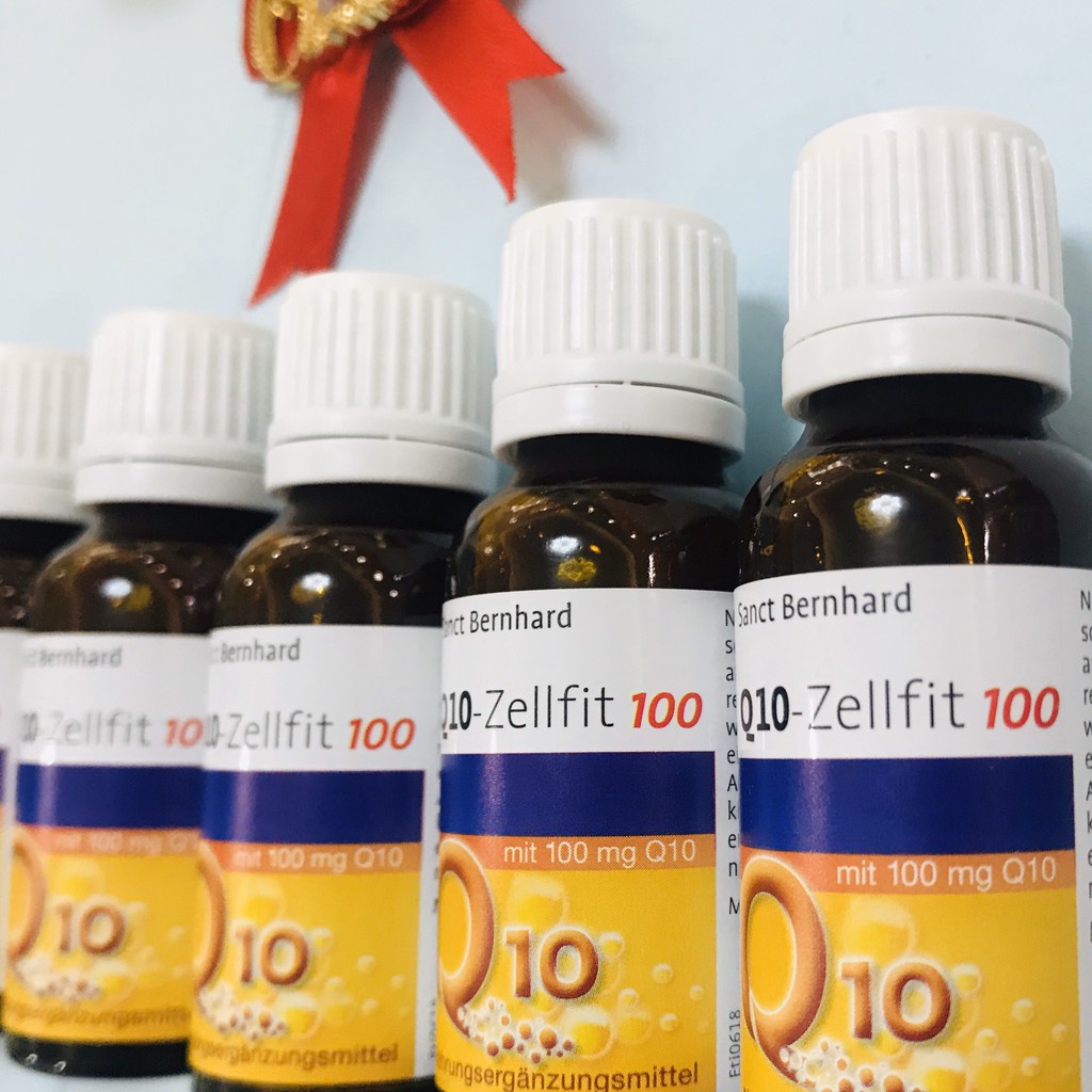 Combo 30 chai Nước uống Q10-Zellfit 100 mg Trinkflaschchen ngừa lão hóa - [Chính hãng Sanct Bernhard Đức ]