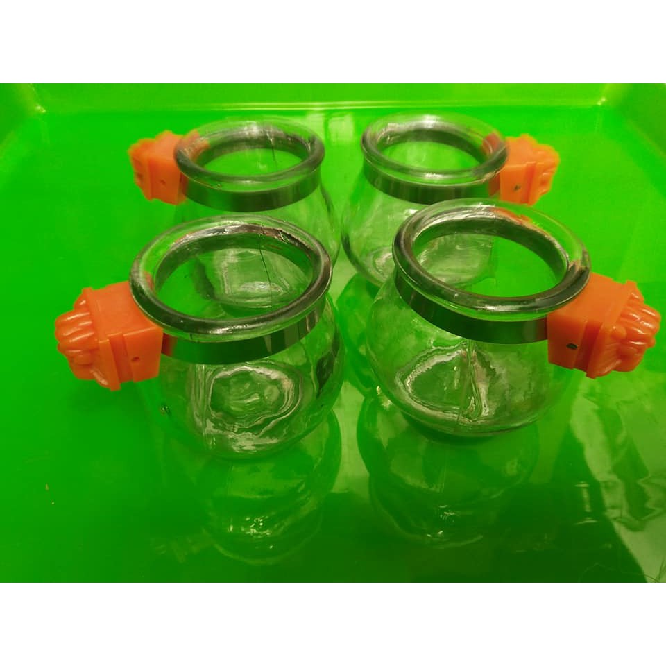 Combo 4 Cóng ăn thủy tinh dành cho tất cả các loại chim