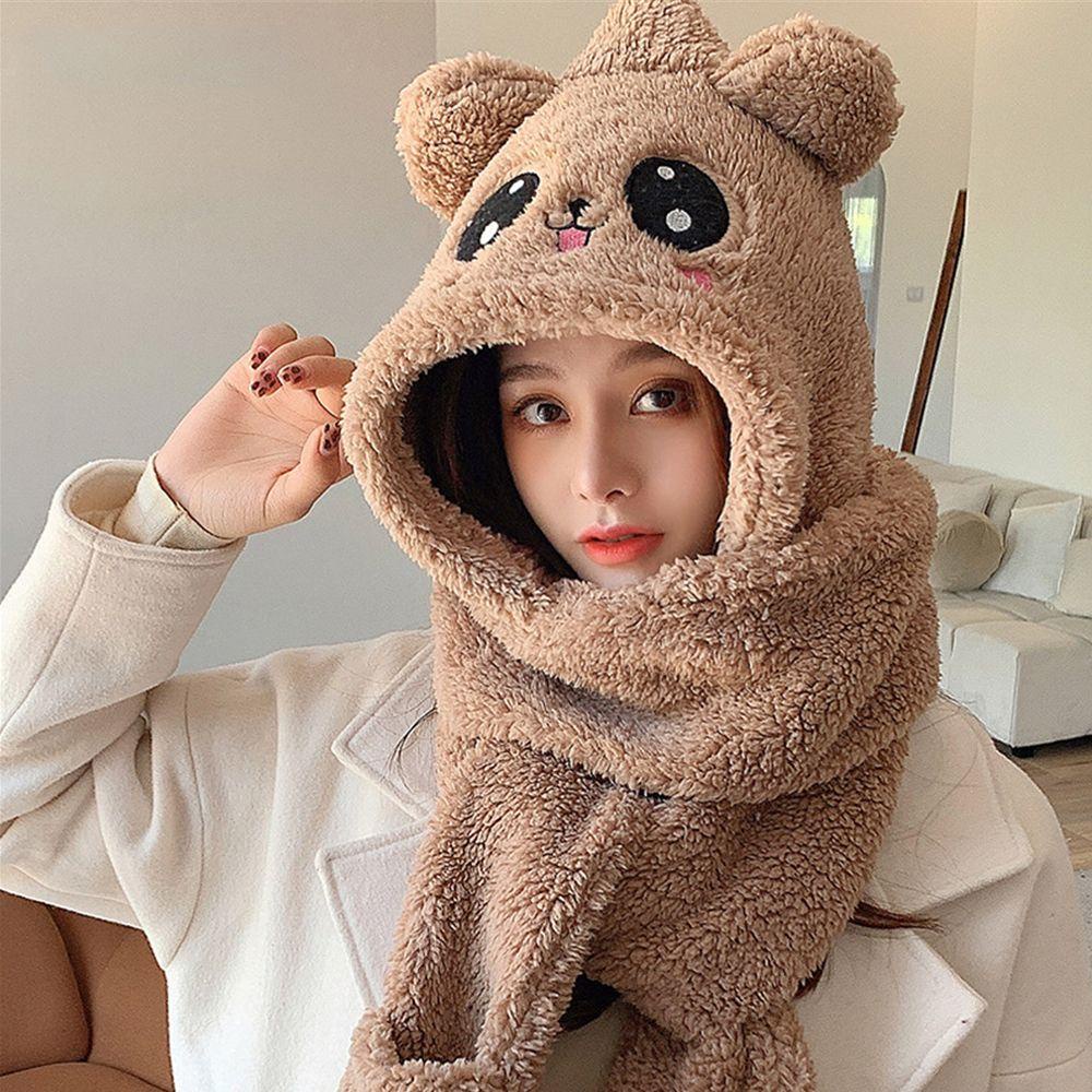Mũ Tai Gấu Nhồi Bông Dễ Thương Thời Trang Mùa Đông 1