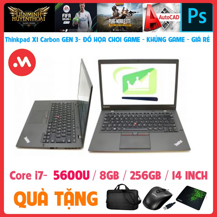 Laptop Lenovo Thinkpad X1 Carbon Gen 3 - i7-5600U, laptop cũ chơi game đồ họa nặng - Hàng nhập khẩu USA