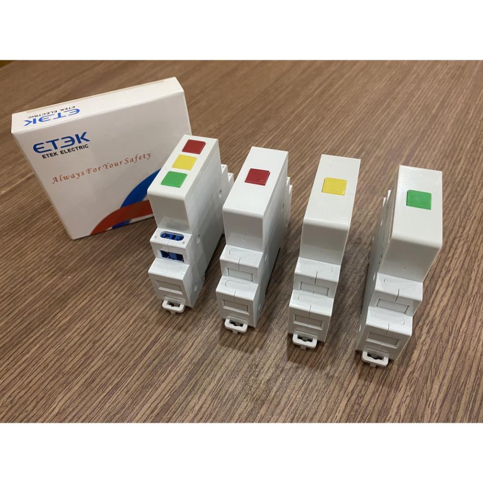 Hàng cao cấp Đèn báo pha gắn rail ETEK 220V