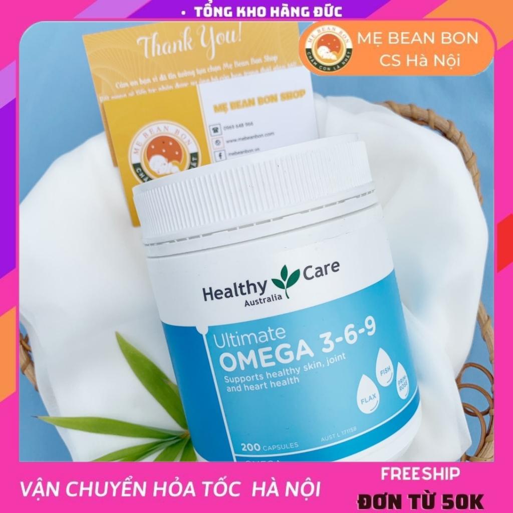 Omega 3 6 9 Healthy Care Ultimate Úc 200 viên hỗ trợ tuần hoàn, bảo vệ tim mạch cho người từ 2 tuổi - mẹ bean bon