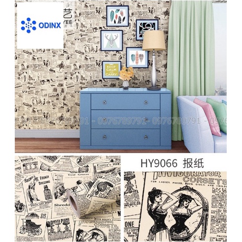 Giấy Dán Tường Trơn Phòng Ngủ Cuộn 10m Có Keo Sẵn Khổ 45cm Đẹp Giá Rẻ ODINX