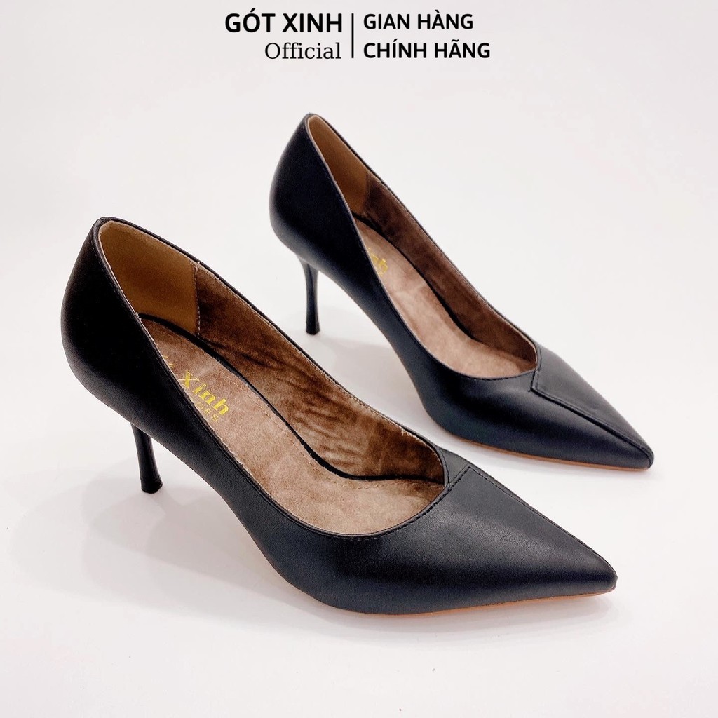 Giày cao gót nữ GÓT XINH G20 da mềm đế nhọn cao 7cm