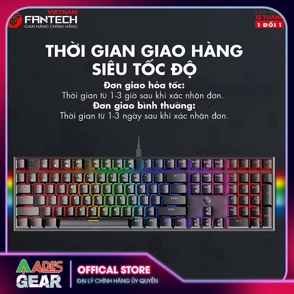 ✔️ Bàn Phím Cơ Gaming FANTECH MK855 MAXFIT108 Blue/Red Switch ✔️ 4 Phím Media ✔️ BẢO HÀNH 12