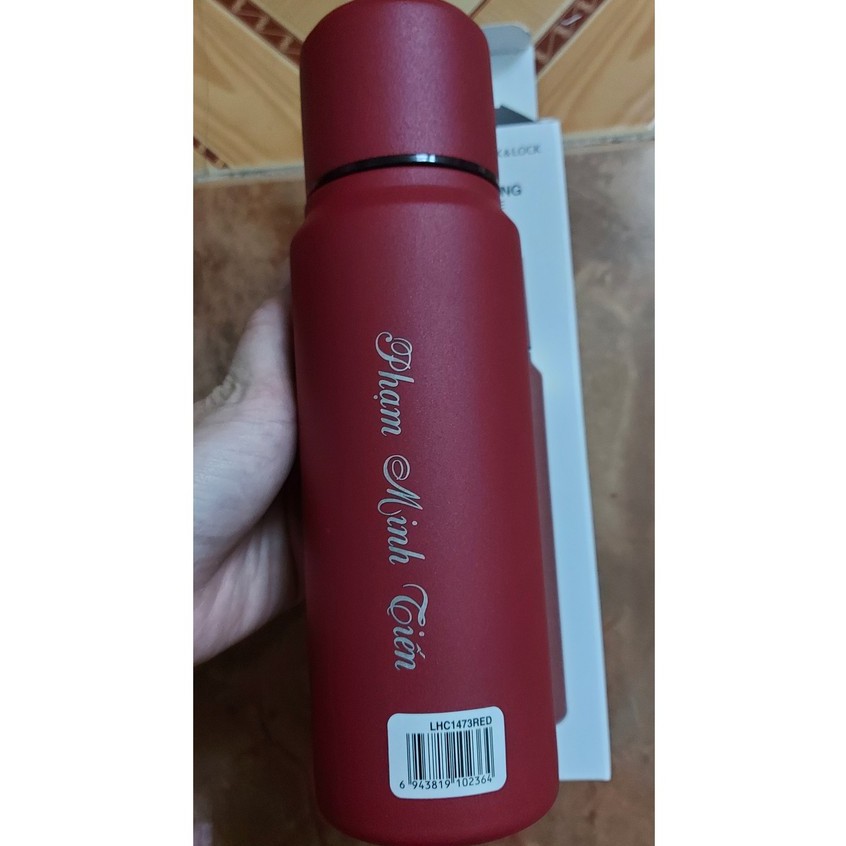 [KHẮC TÊN] Bình giữ nhiệt Lock&Lock 💖💖 Heartwarming Vacuum Bottle nắp uống 💖💖 500ml LHC1473 (3 màu)