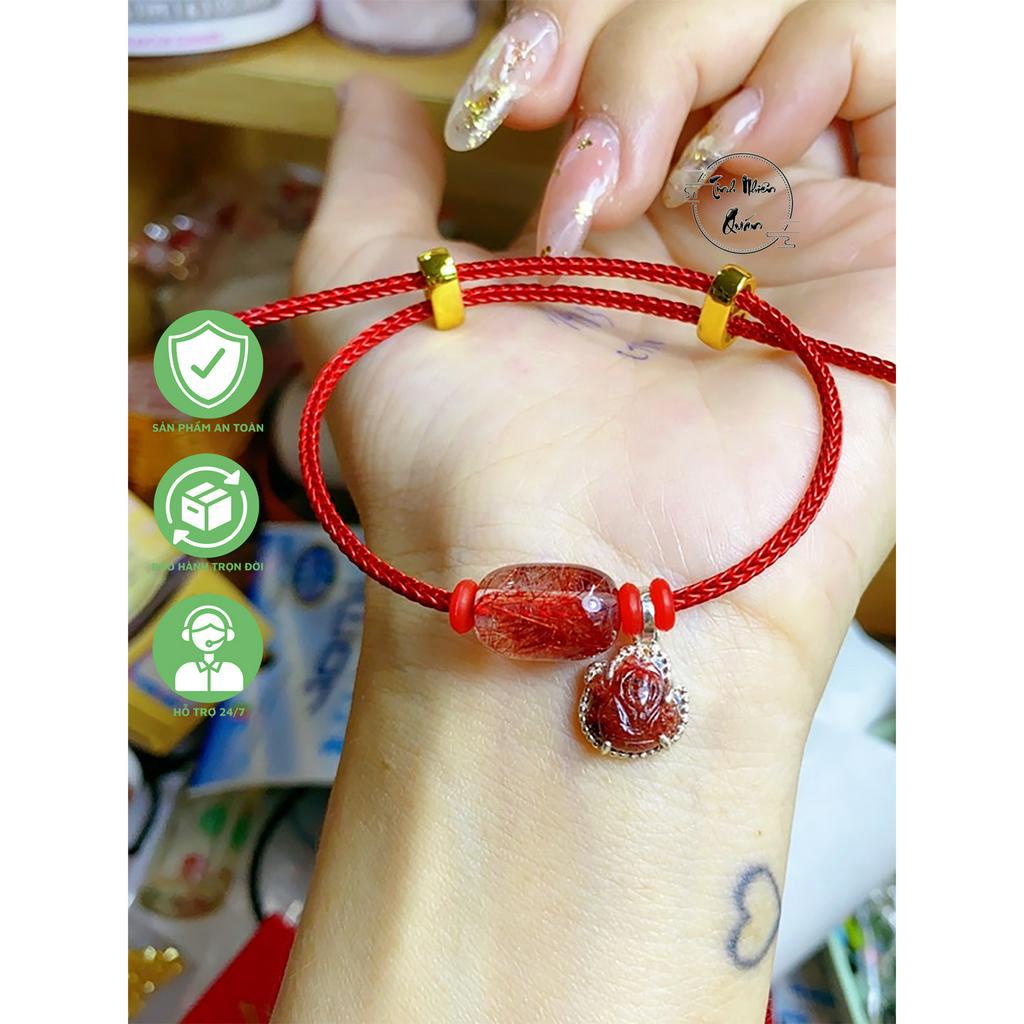 Vòng Tay Lu Thống, Hồ Ly Đá TA Tóc Đỏ ☯ Vòng Tay Đá Phong Thuỷ Mệnh Hoả - Thổ May Mắn Tình Duyên Tài Lộc