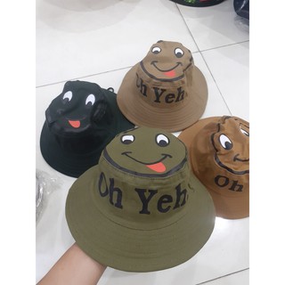 Nón vành nam cho bé - mũ vành in mặt cười