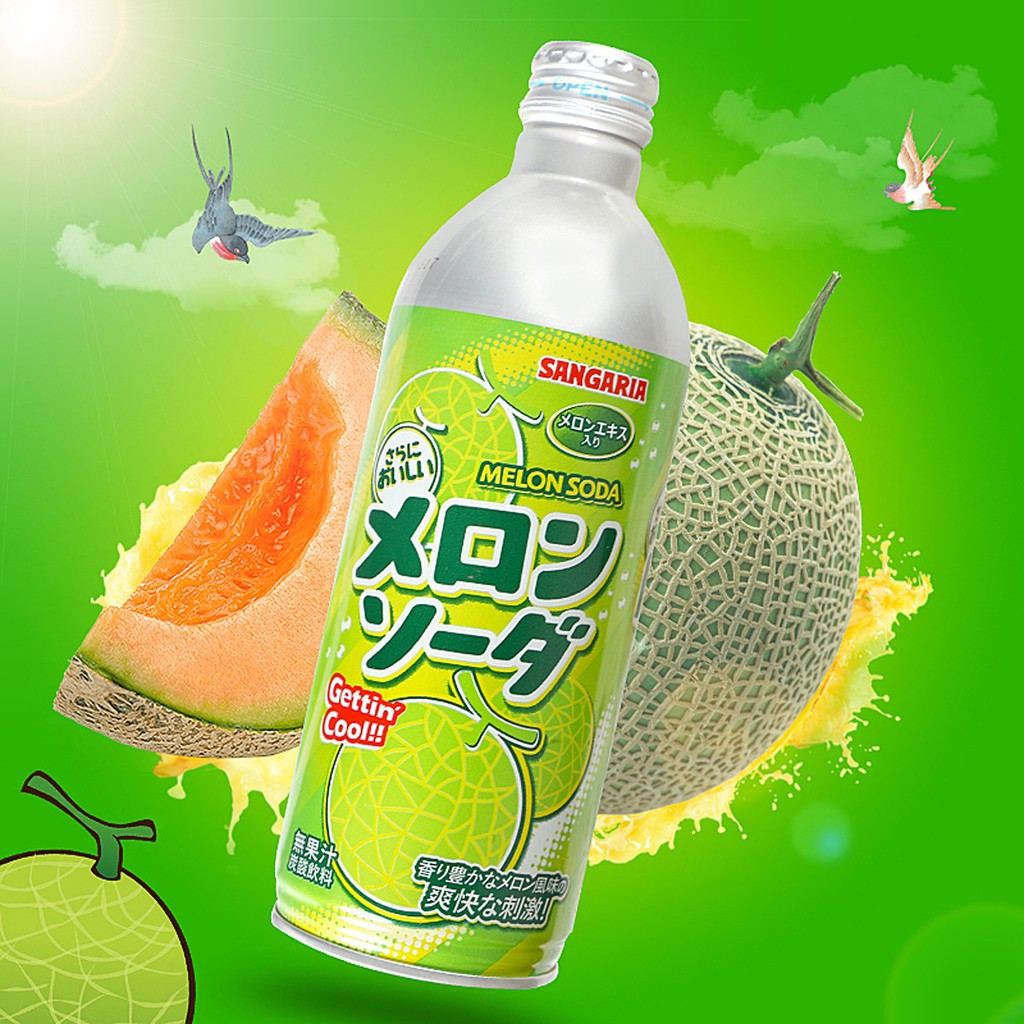 Nước Ngọt Soda SANGARIA Chai Nhôm 500ml - Nhật Bản