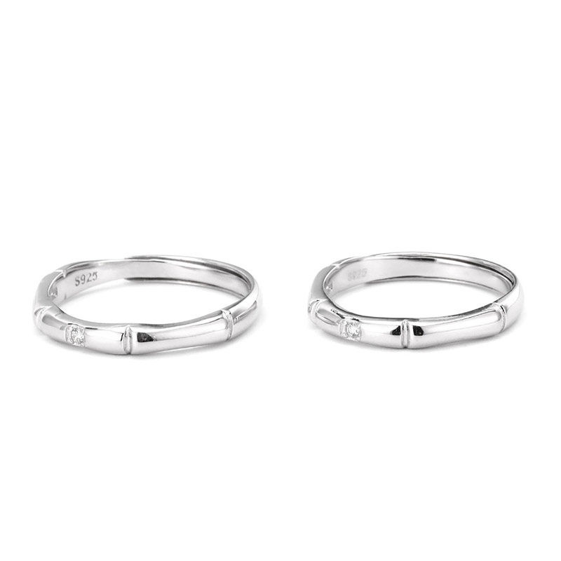 Nhẫn Bạc 925 Sang Trọng Có Thể Điều Chỉnh Kích Cỡ Dành Cho Cặp Đôi