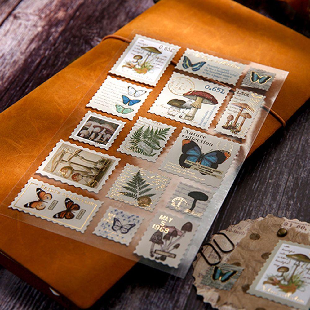 AUGUSTINA Thẻ Giấy Dán Trang Trí Sổ Tay DIY Phong Cách Cổ Điển