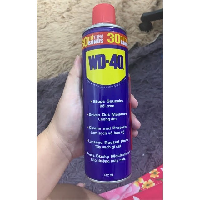 Chai xịt chống rỉ,chống ẩm bảo dưỡng Wd40 412ml