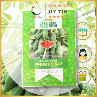 Hạt giống đu đủ thái phuket 537 gói 20 hạt
