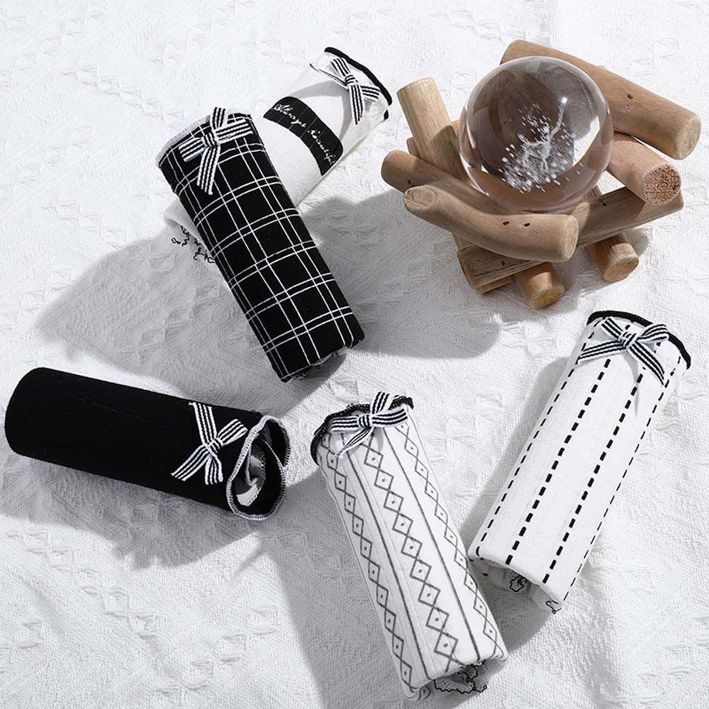 OCEANMAP Quần Lót Cotton Kẻ Sọc Lưng Vừa Co Giãn Thoải Mái Dành Cho Nữ