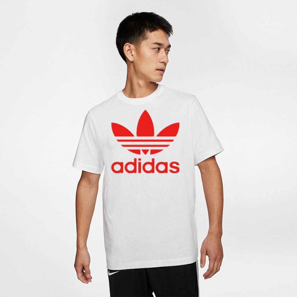 Áo thun 100% Cotton in logo adidas thời trang cho cặp đôi