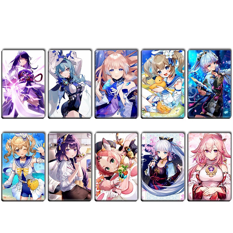 Bộ 10 Thẻ Tên Bằng Pvc Họa Tiết Anime Cho Trẻ Em Diy