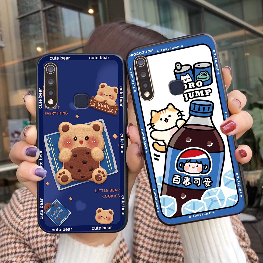 Ốp lưng Vivo Y19 in hình 3D GẤU cute be@r, soda, happy day cực hot ,thời thượng